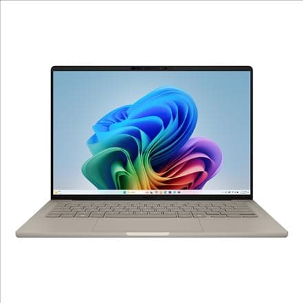 ASUS Zenbook 14 Laptop:14" WUXGA OLED Display • Qualcomm Snapdragon X Plus X1P-42-100 • 16 GB DDR5 SDRAM • 512 GB NVMe SSD • Win11 Home • Wi-Fi 6E • Backlit Keyboard • 1080p Camera • Thunderbolt 4