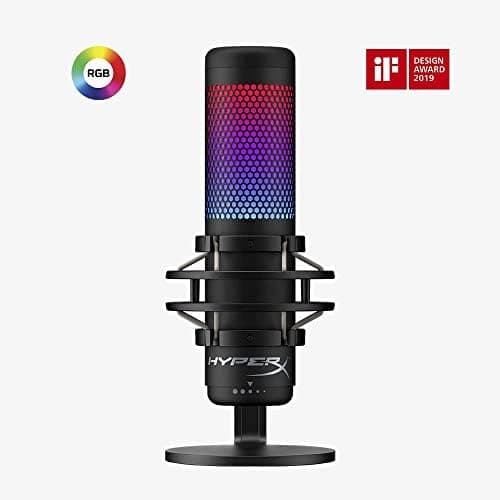 HyperX QuadCast S – RGB USB Condenser Microphone for PC, PS4, PS5 and Mac, Anti-Vibration Shock Mount, 4 Polar Patterns, Pop Filter, Gain Control, Gaming, Streaming, Podcasts, Twitch, YouTube, Discord, view 14