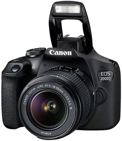 Canon EOS 2000D / Rebel T7 DSLR Camera w/EF-S 18-55mm f/3.5-5.6 Lens 3 Lens Kit: 128GB Memory + Wide Angle + Telephoto + Flash (Renewed), view 4