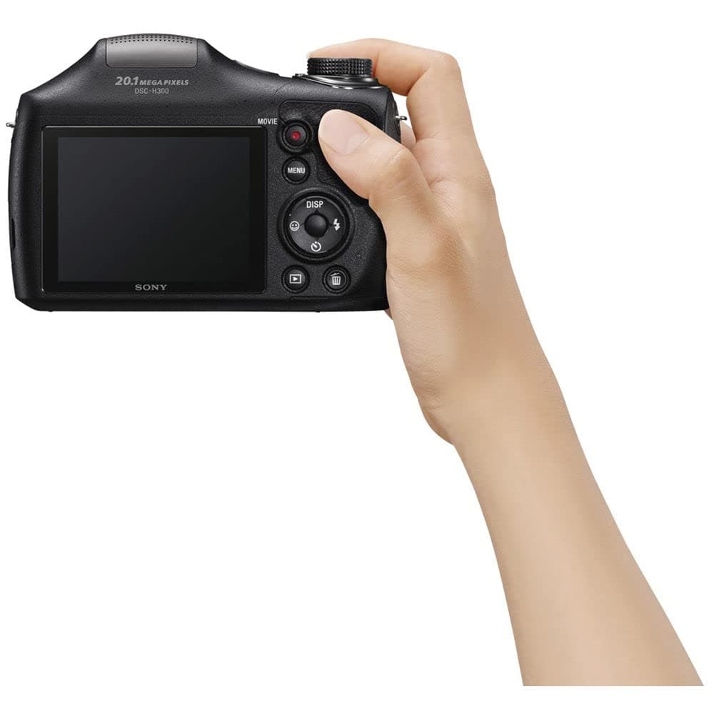 Sony Cyber-Shot DSC-H300 Digital Camera (Black) (DSCH300/B) + 64GB Memory Card + Card Reader + Photo Software + Case + Flex Tripod + 4xAA Batteries + Memory Wallet + Cleaning Kit (Renewed), view 7