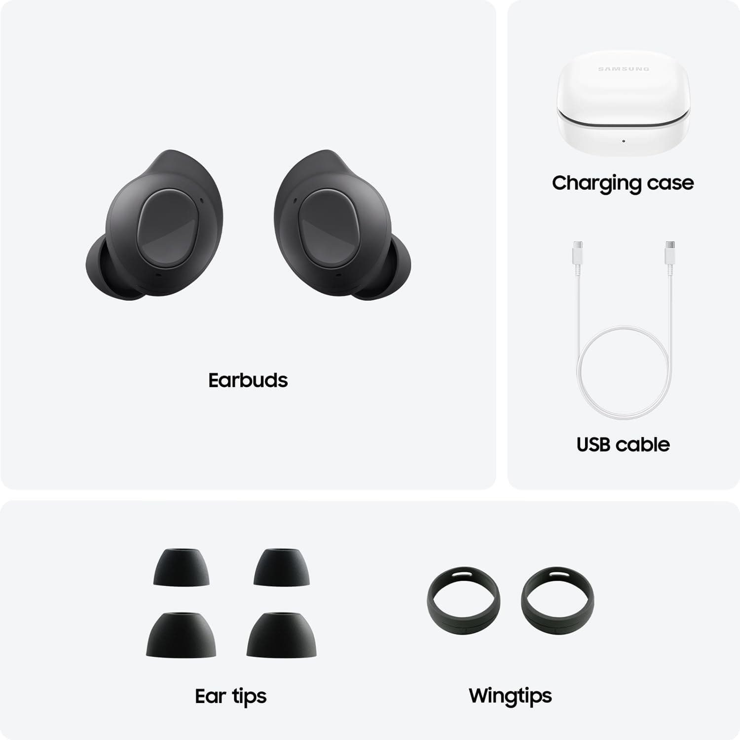 Samsung Galaxy Buds FE True Wireless Bluetooth Earbuds, Comfort and Secure in Ear Fit, Auto Switch Audio, Touch Control, Built-in Voice Assistant, Graphite [US Version, 1Yr Manufacturer Warranty], view 10