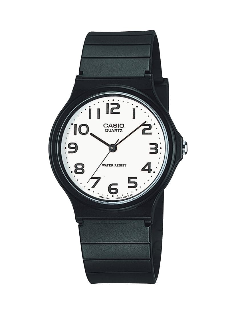 Casio MQ-24 Vintage Series | Slim Analog Watch | Bio-Based Resin Band | Japanese Quartz | Monochromatic Design | Water Resistant | Unisex | 3-Year Battery