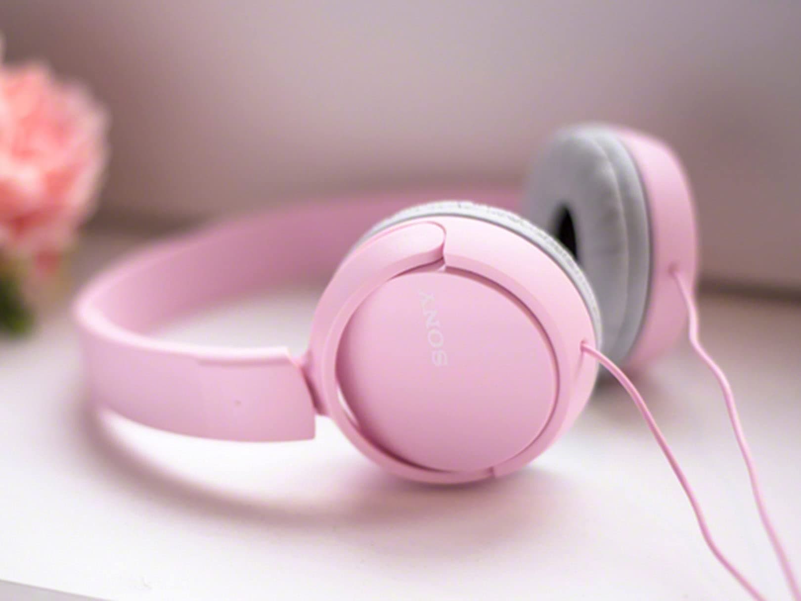 Sony ZX Series Wired On-Ear Headphones, Pink MDR-ZX110, view 4