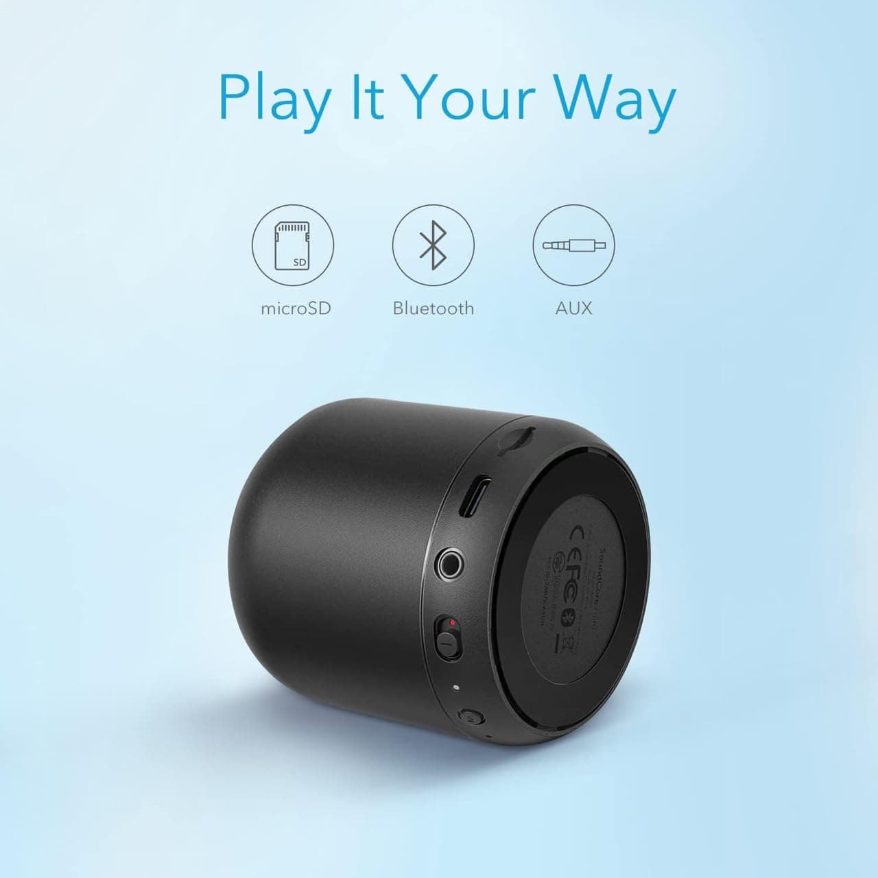 Soundcore Anker Mini, Super-Portable Bluetooth Speaker with FM Radio, 15H, view 5