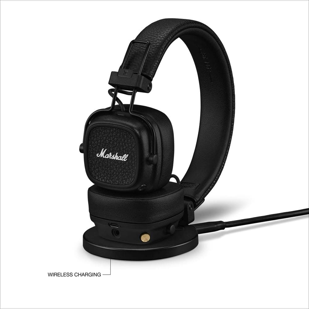 Marshall Major V Wireless On-Ear Bluetooth Headphones - Black, view 9