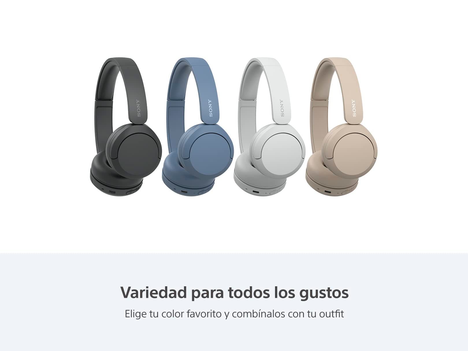 Sony WH-CH520 Wireless Bluetooth On-Ear Headphones with Microphone, Up to 50 Hours Battery Life with Quick Charge Function, Includes USB-C Charging Cable - White - International Version (No Warranty), view 5