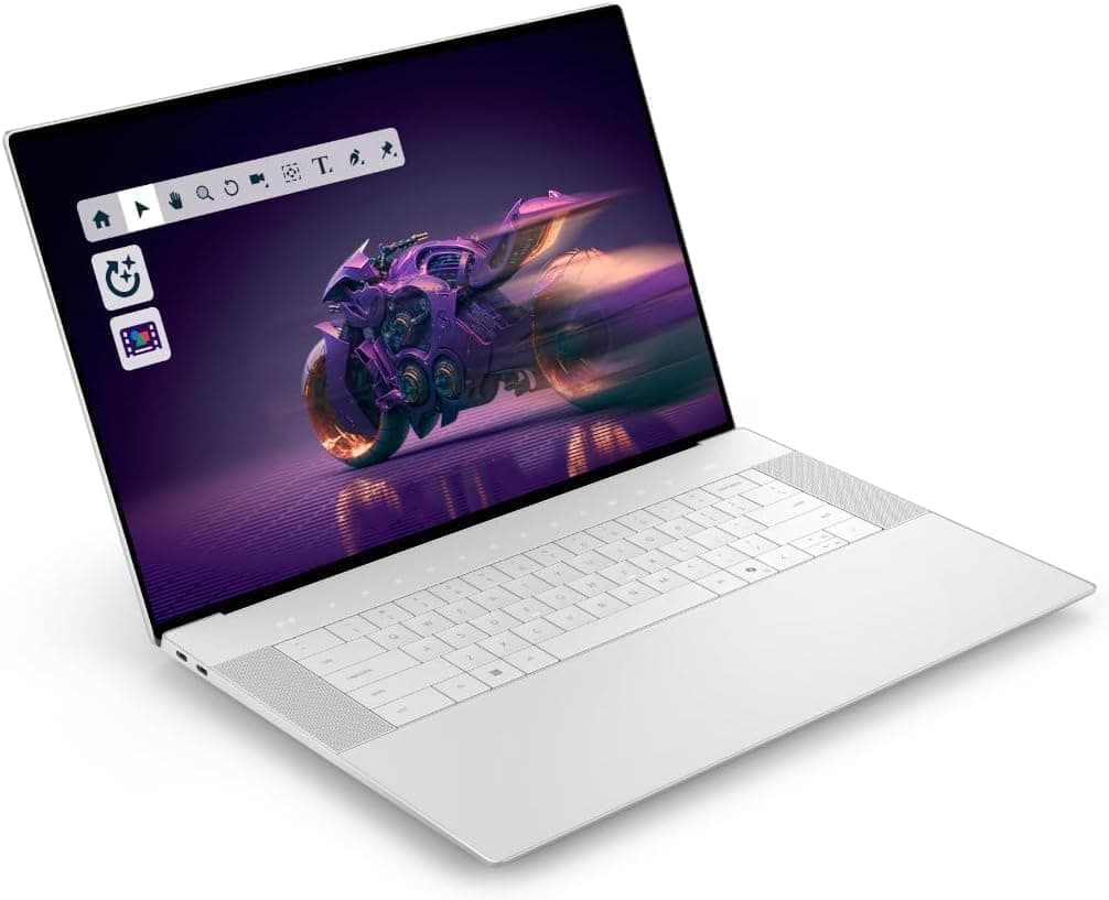2025 New Dell XPS 16 (Premium 16) Flagship model | AI Laptop 16.3" OLED UHD+ (3840x2400) | Touch Screen | Intel Ultra 9 285H | NVIDIA Geforce RTX 5060 Graphics | Win 11 Pro | (32GB RAM 1TB SSD), view 3
