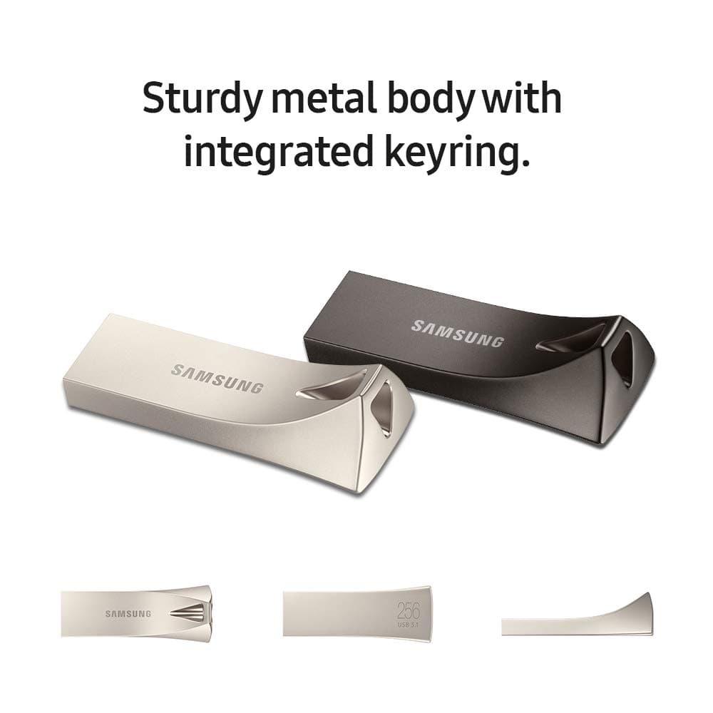 SAMSUNG BAR Plus 256GB - 400MB/s USB 3.1 Flash Drive Titan Gray (MUF-256BE4/AM), view 6