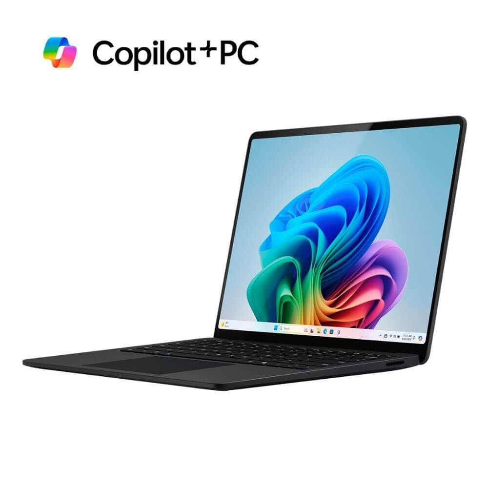 Microsoft Surface Laptop (2024), Windows 11 Copilot+ PC, 13.8" Touchscreen Display, Snapdragon X Elite (12 core), 16GB RAM, 1TB SSD Storage, Black, view 2