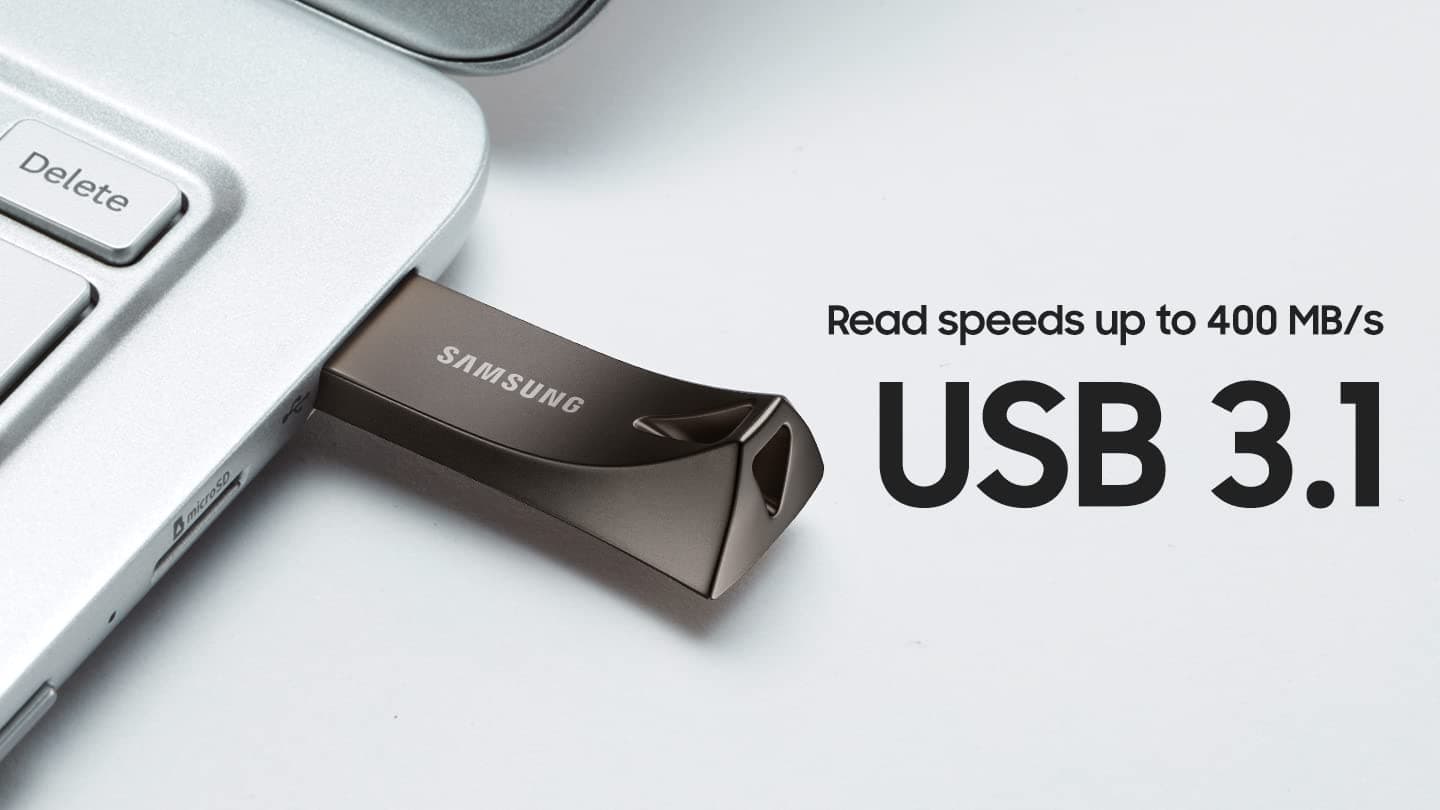SAMSUNG BAR Plus 256GB - 400MB/s USB 3.1 Flash Drive Titan Gray (MUF-256BE4/AM), view 5