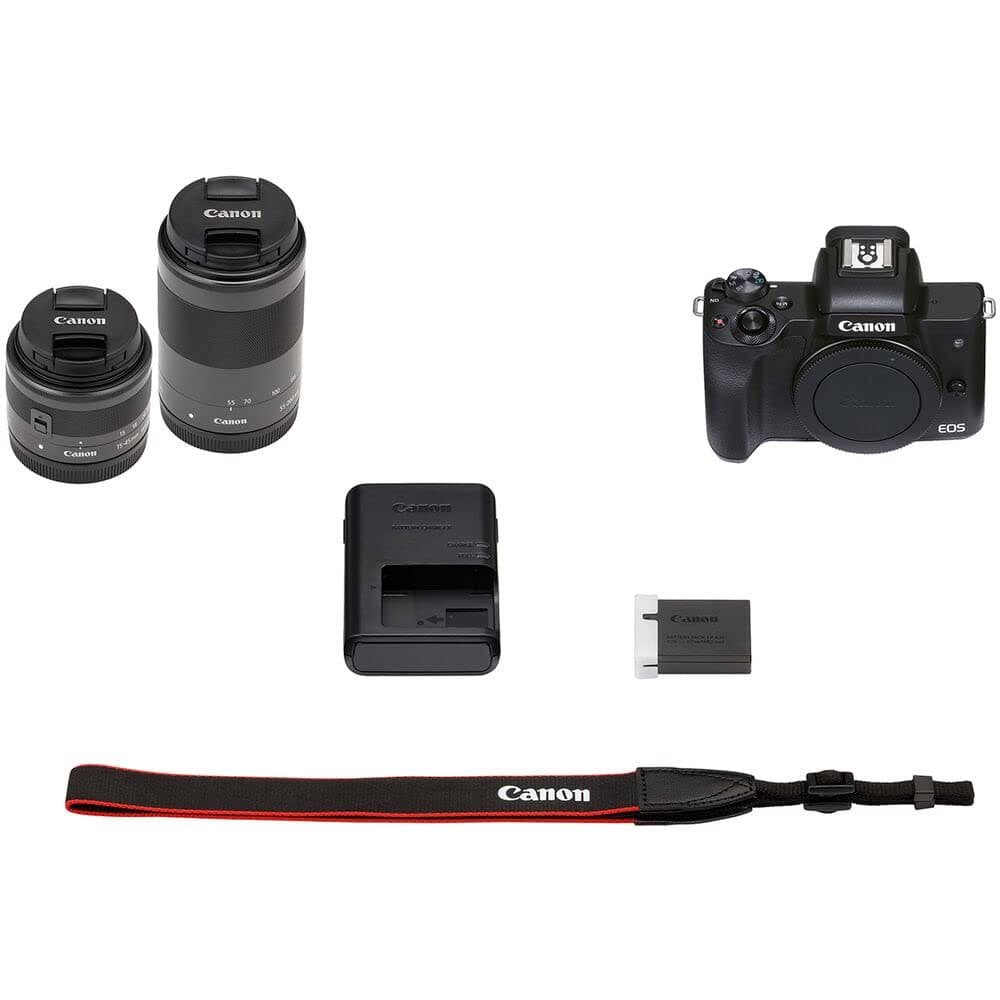 Canon EOS M50 Mark II with 15-45mm Lens & Tripod (Black) (4728C014) Bundle, view 8