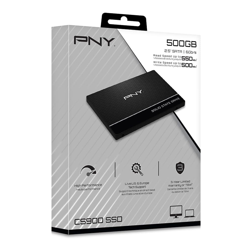 PNY CS900 500GB 3D NAND 2.5" SATA III Internal Solid State Drive (SSD) - (SSD7CS900-500-RB), view 8