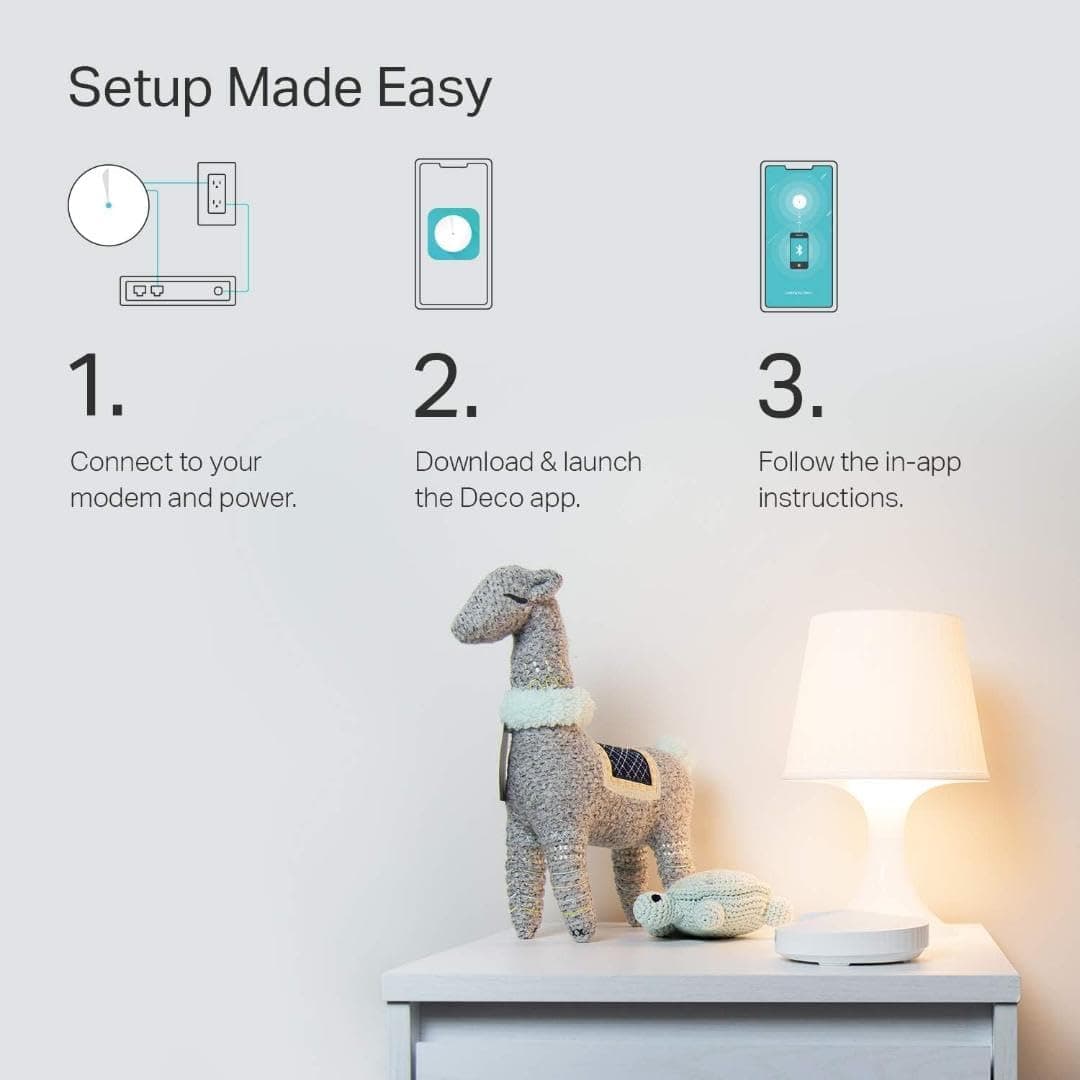 TP-Link Deco M5 Mesh WiFi System - Up to 5,500 sq. ft. Whole Home Coverage and 100+ Devices,WiFi Router/Extender Replacement, Anitivirus, 3-Pack, view 4