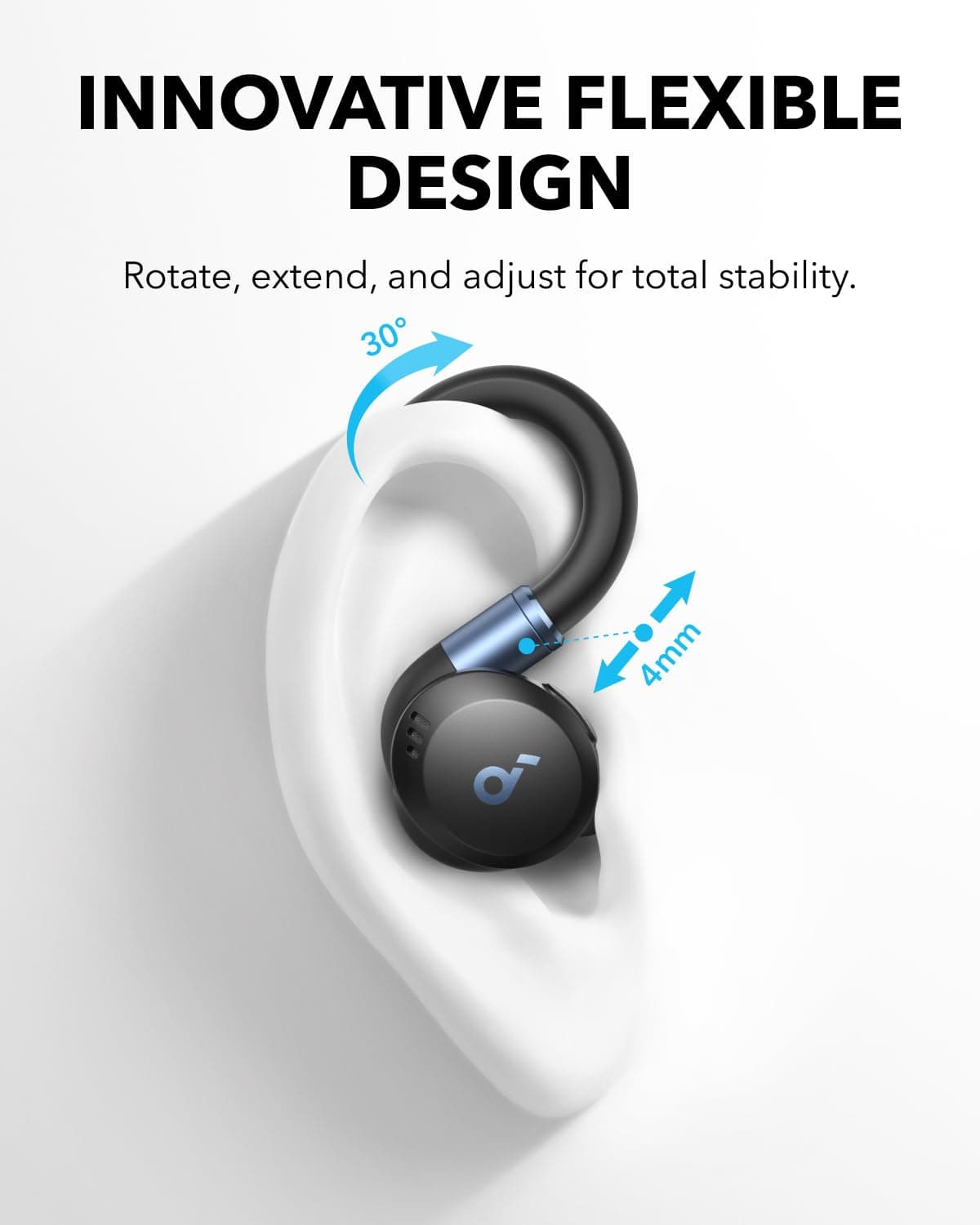 Soundcore Sport X20 by Anker Noise Cancelling Workout Earbuds, Ear Hooks, view 2