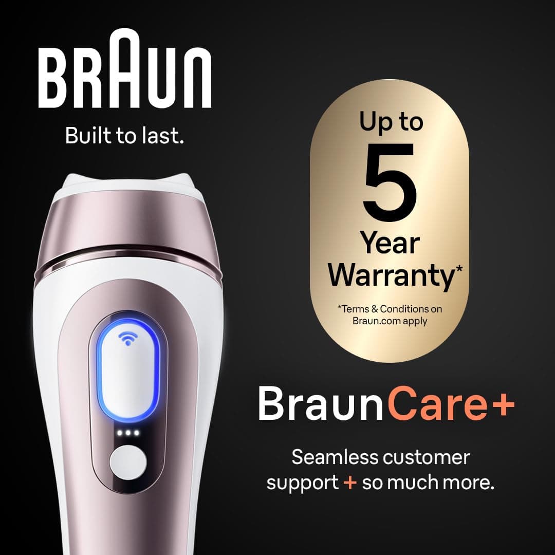 Braun Skin i-Expert Smart IPL PL7219 at Home Laser Hair Removal for Women and Men with App, Premium Pouch, Venus Razor, 2 Smart Heads, Facial Trimmer, view 5