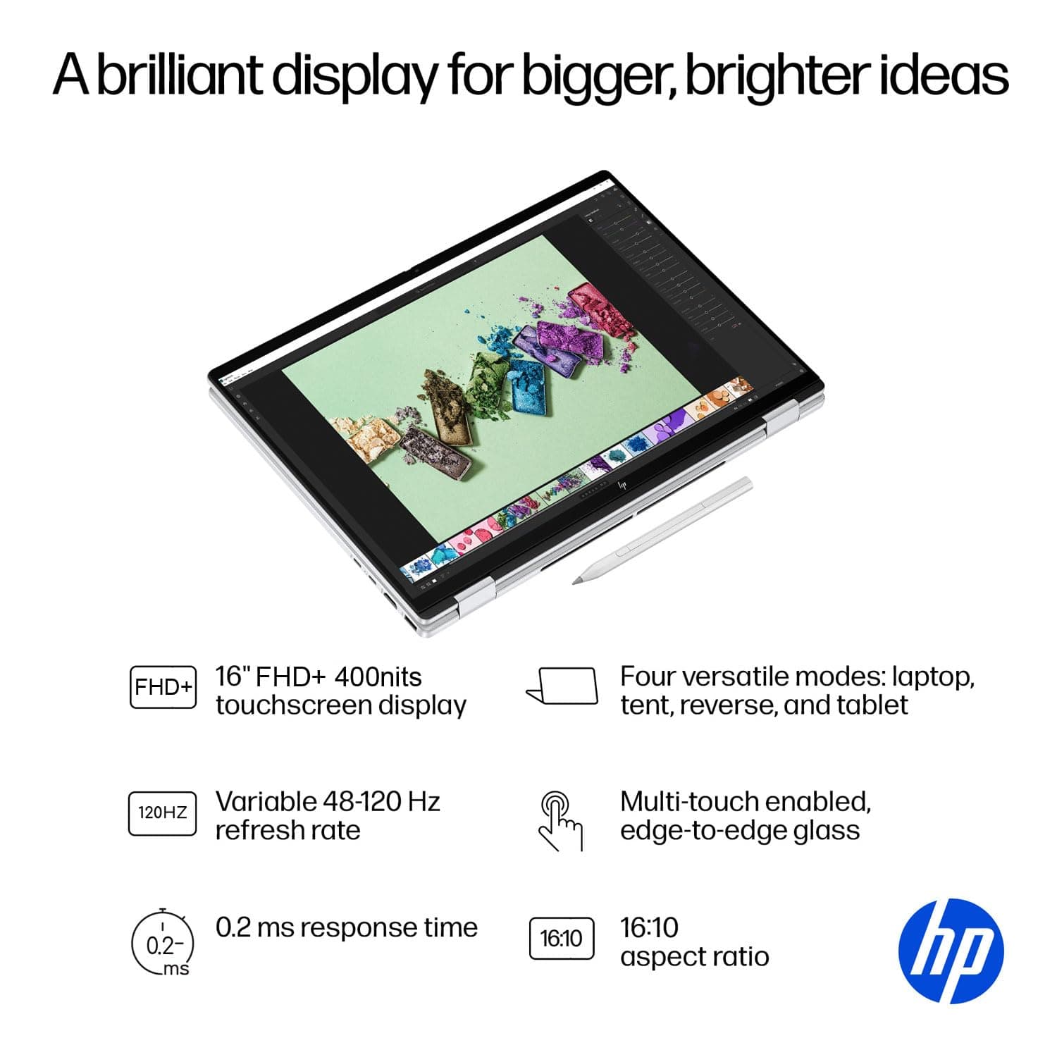 HP OmniBook 7 Flip 16" 2-in-1 Laptop, Intel Ultra 7 258V, 32GB DDR5 1TB SSD, view 3