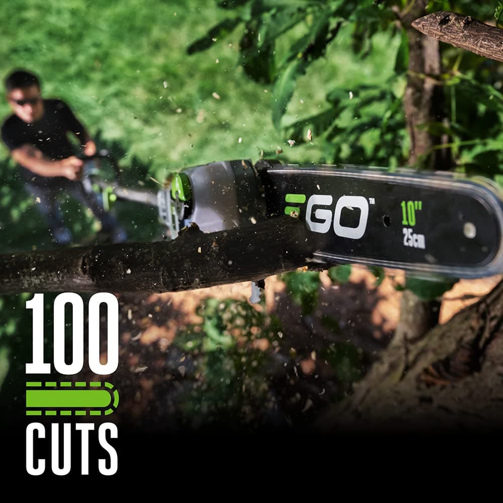 EGO Power+ Pole Saw for Tree Trimming, Cordless Electric Pole Saw with Telescopic LED Cut Line Indicator, Includes 56V 2.5Ah Battery and Charger - PS1001, view 4
