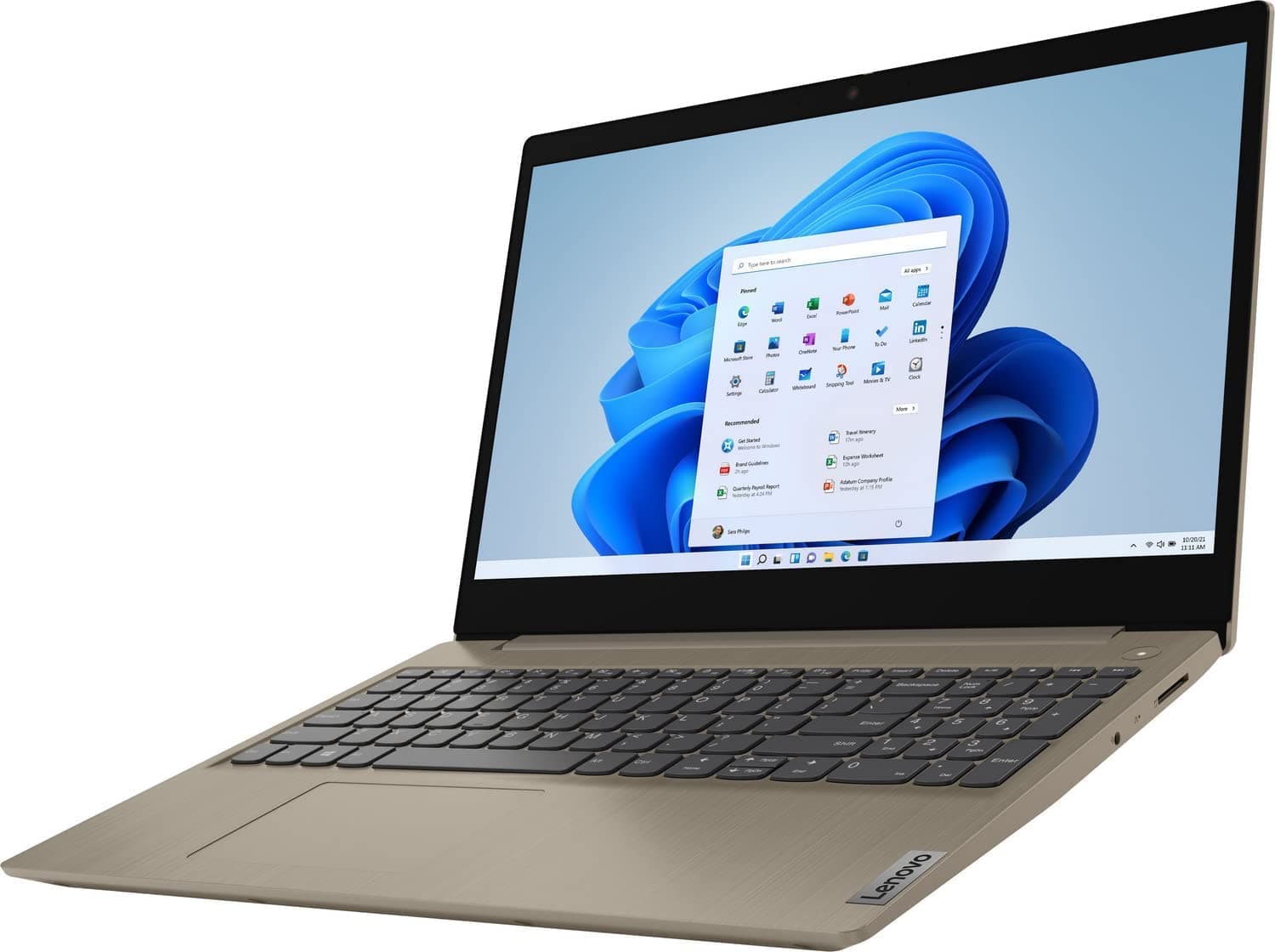 Lenovo 2022 Ideapad 3 Laptop, 15.6" HD Touchscreen, 11th Gen Intel Core i3-1115G4 Processor, 8GB DDR4 RAM, 256GB PCIe NVMe SSD, HDMI, Webcam, Wi-Fi 5, Bluetooth, Windows 11 Home, Almond, view 3