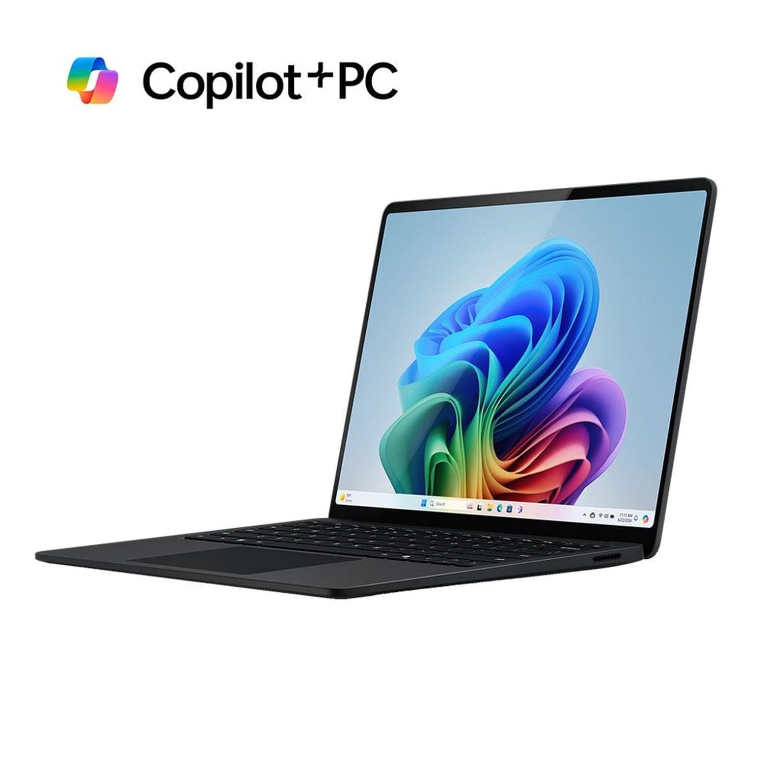 Microsoft Surface Laptop (2024), Windows 11 Copilot+ PC, 15" Touchscreen Display, Snapdragon X Elite (12 core), 16GB RAM, 1TB SSD Storage, Black, view 2