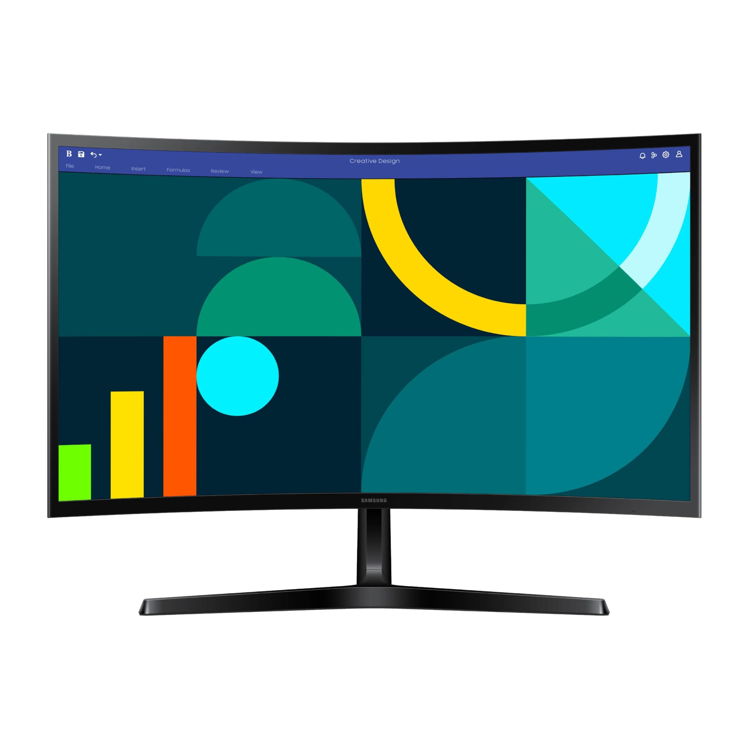 Samsung 27" Essential S3 (S36GD) Series FHD 1800R Curved Computer Monitor, view 10