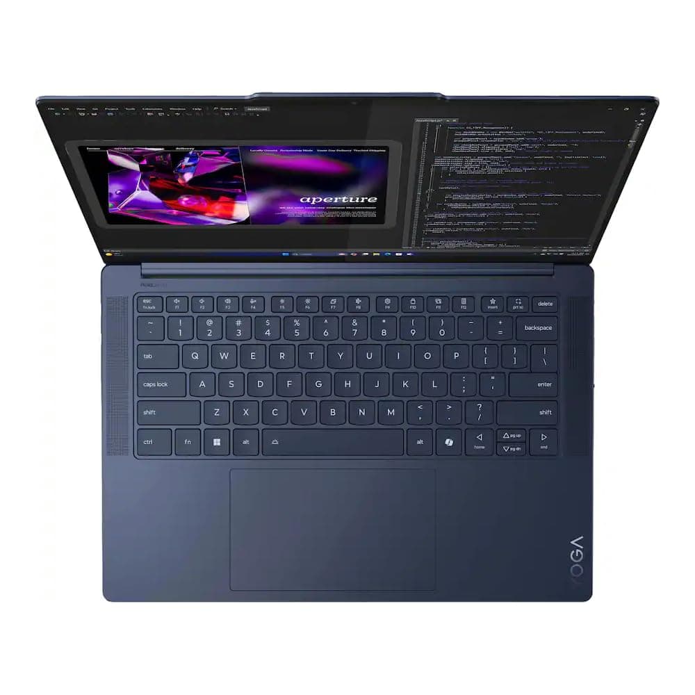Lenovo Yoga Slim 7X Copilot PC Laptop 14.5" Touchscreen OLED 3K 1000 nits Display (Snapdragon X Elite X1E-78-100, 16GB LPDDR5X, 512GB SSD, Backlit KB, WiFi 7, Win 11 Pro) w/DKZ USB Port Expander, view 4