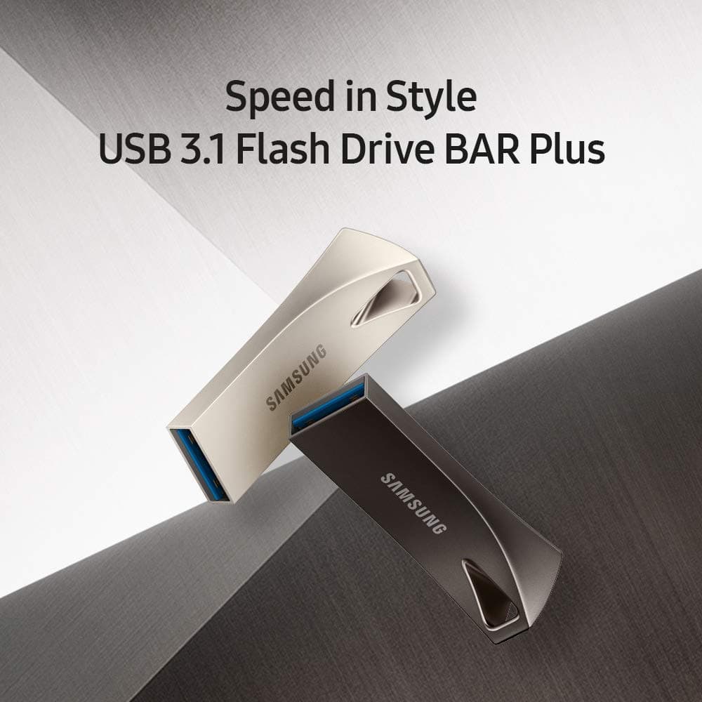 SAMSUNG BAR Plus 256GB - 400MB/s USB 3.1 Flash Drive Titan Gray (MUF-256BE4/AM), view 4