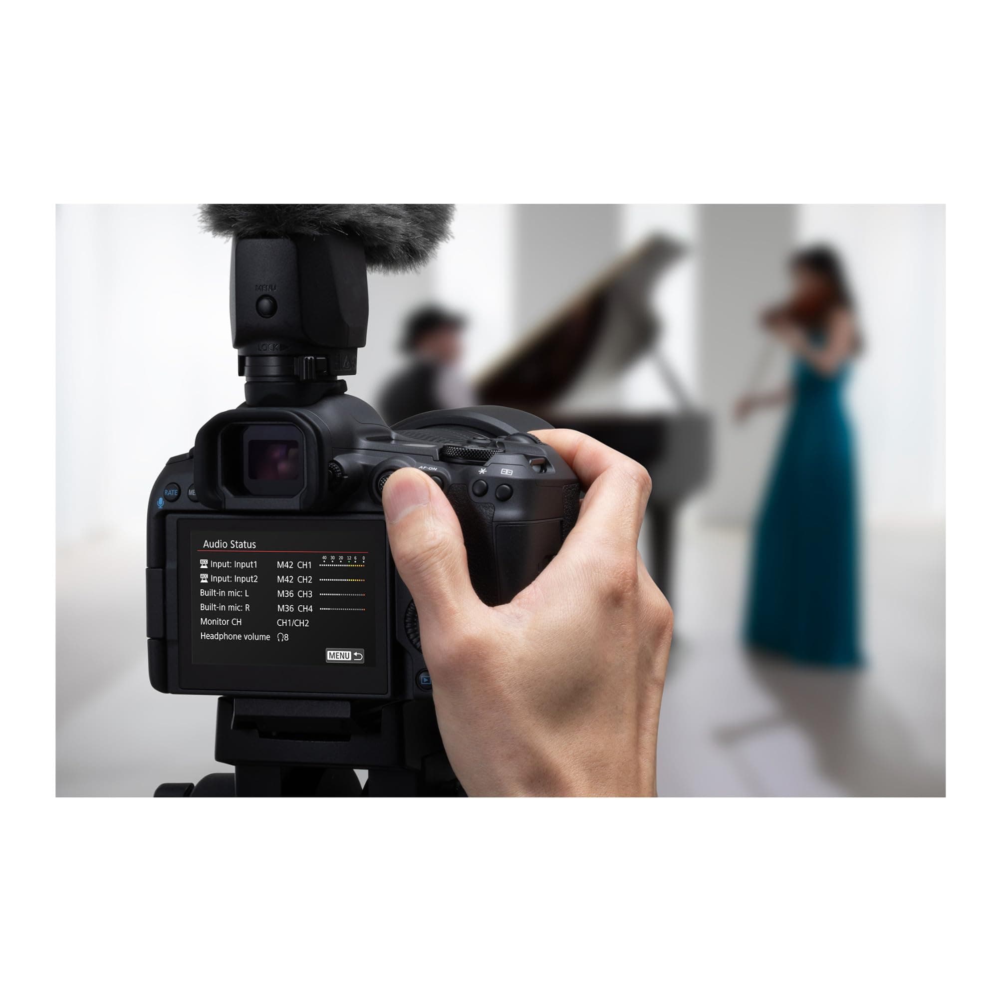 Canon EOS R5 Mark II Full Frame Mirrorless Camera Body, 45 Megapixel CMOS Sensor, 8K Video Recording, High Resolution, Dual Card Slots, Wi-Fi, Bluetooth, Professional Photography & Videography, Black, view 5