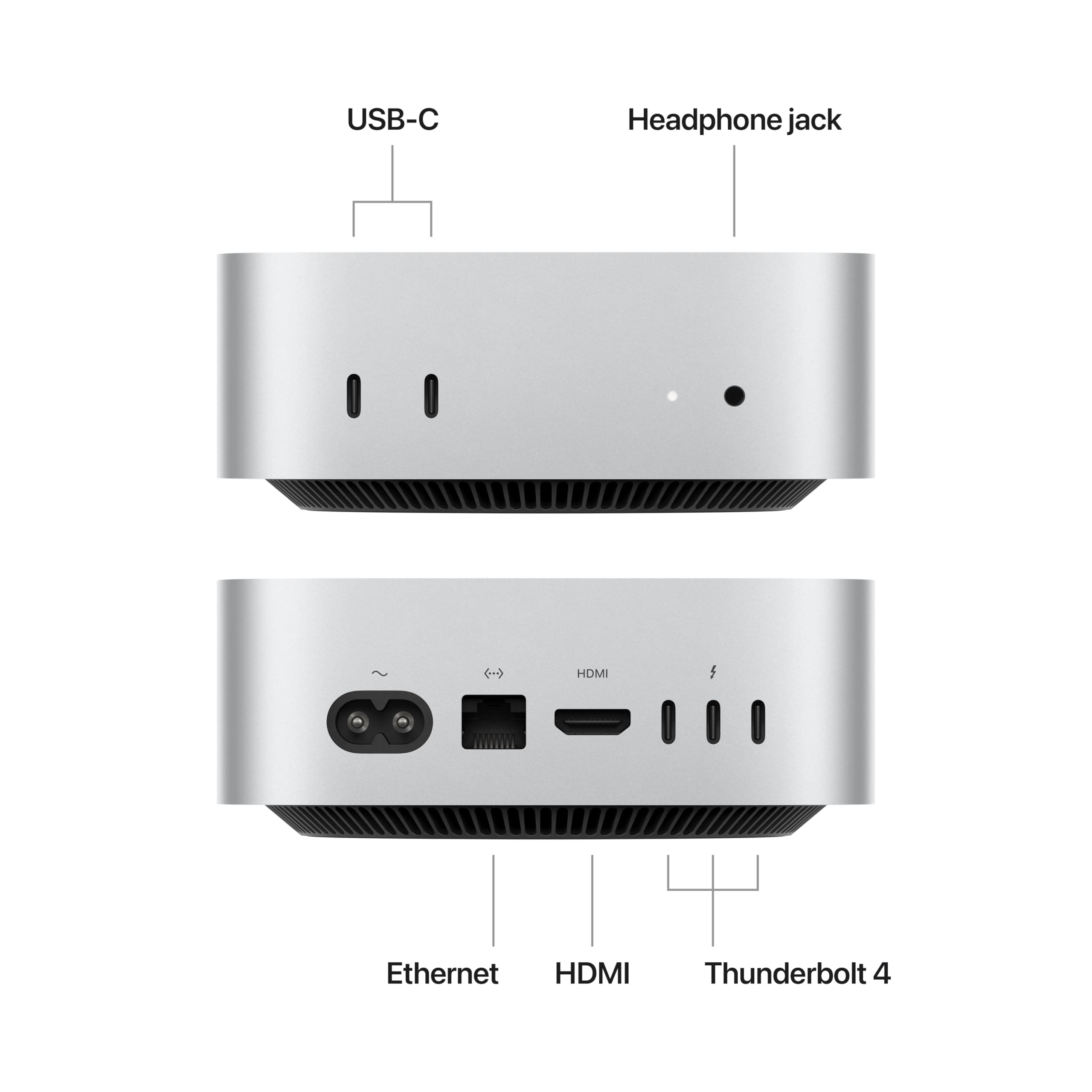 Apple 2024 Mac mini Desktop Computer with M4 chip with 10‑core CPU and 10‑core GPU: Built for Apple Intelligence, 16GB Unified Memory, 256GB SSD Storage, Gigabit Ethernet. Works with iPhone/iPad, view 3
