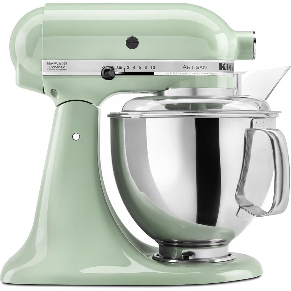 KitchenAid Artisan Series 5 Quart Tilt Head Stand Mixer with Pouring Shield KSM150PS, Pistachio Bundle with Deco Essentials Exclusive CPS 1 Year Extended Protection Pack, view 2
