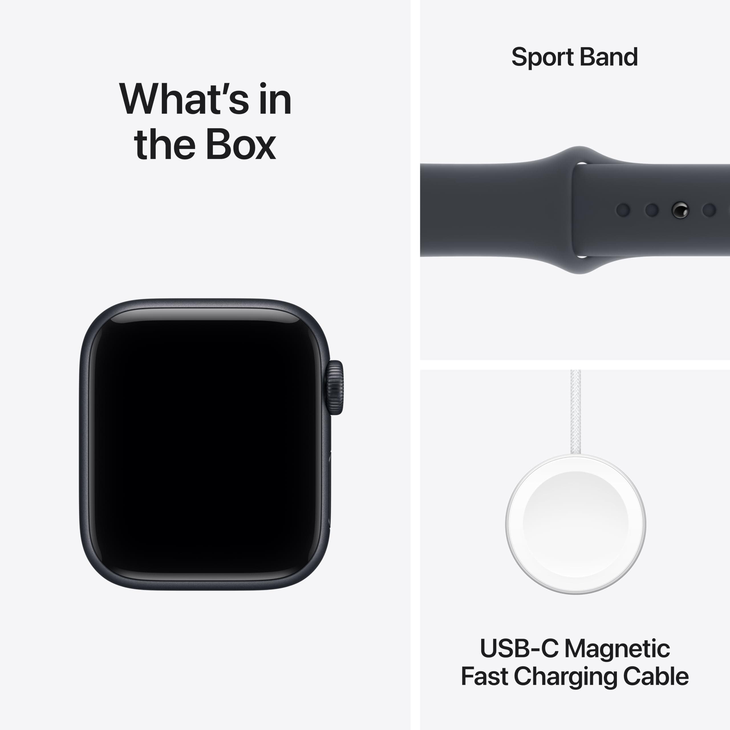 Apple Watch SE 3 [GPS 40mm] Smartwatch with Midnight Aluminum Case with Midnight Sport Band - S/M. Fitness and Sleep Trackers, Heart Rate Monitor, Always-On Display, Water Resistant, view 6