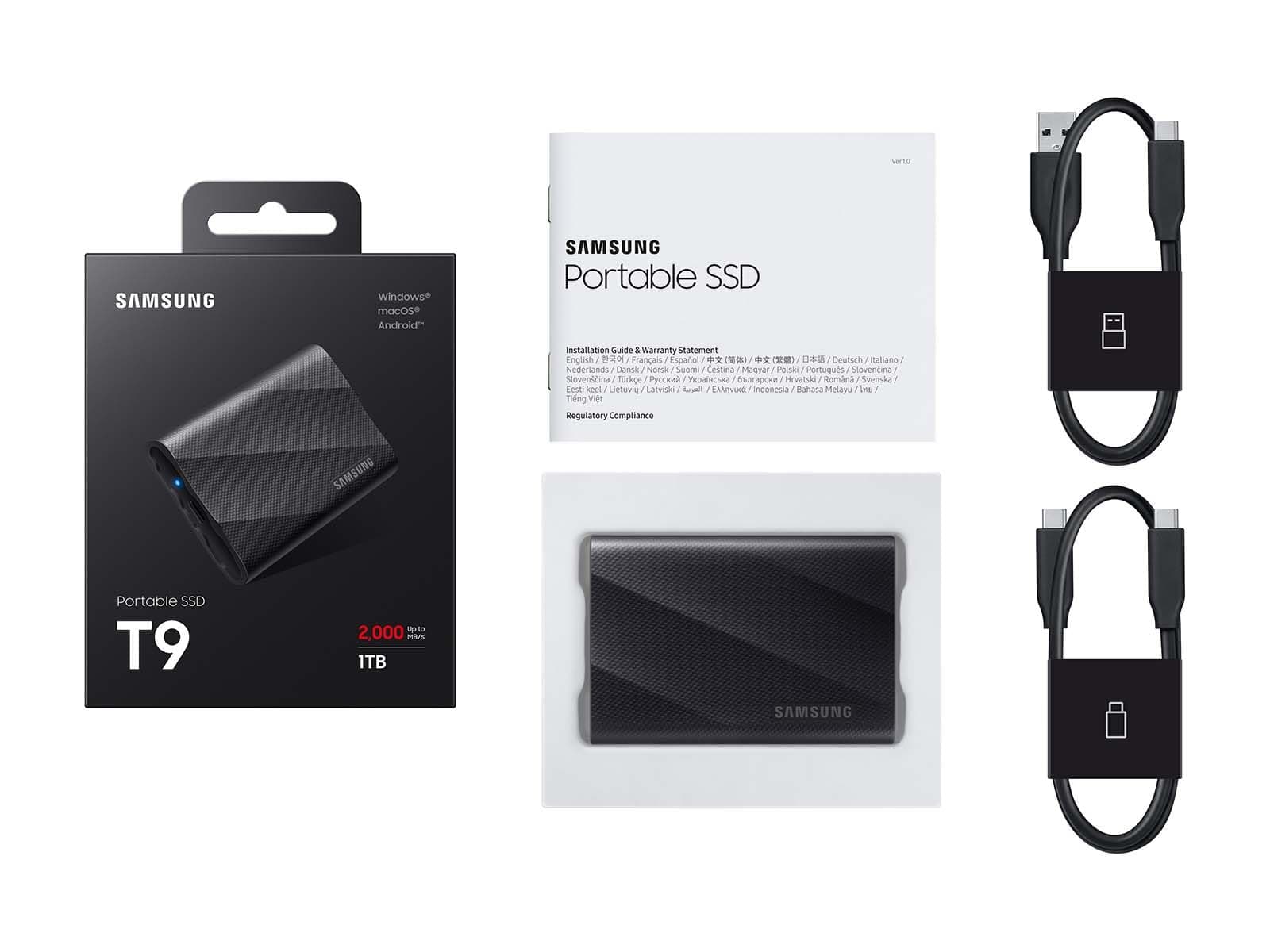 Samsung T9 Portable SSD 1TB, USB 3.2 Gen 2x2 External SSD, Up to 2,000 MB/s, view 8