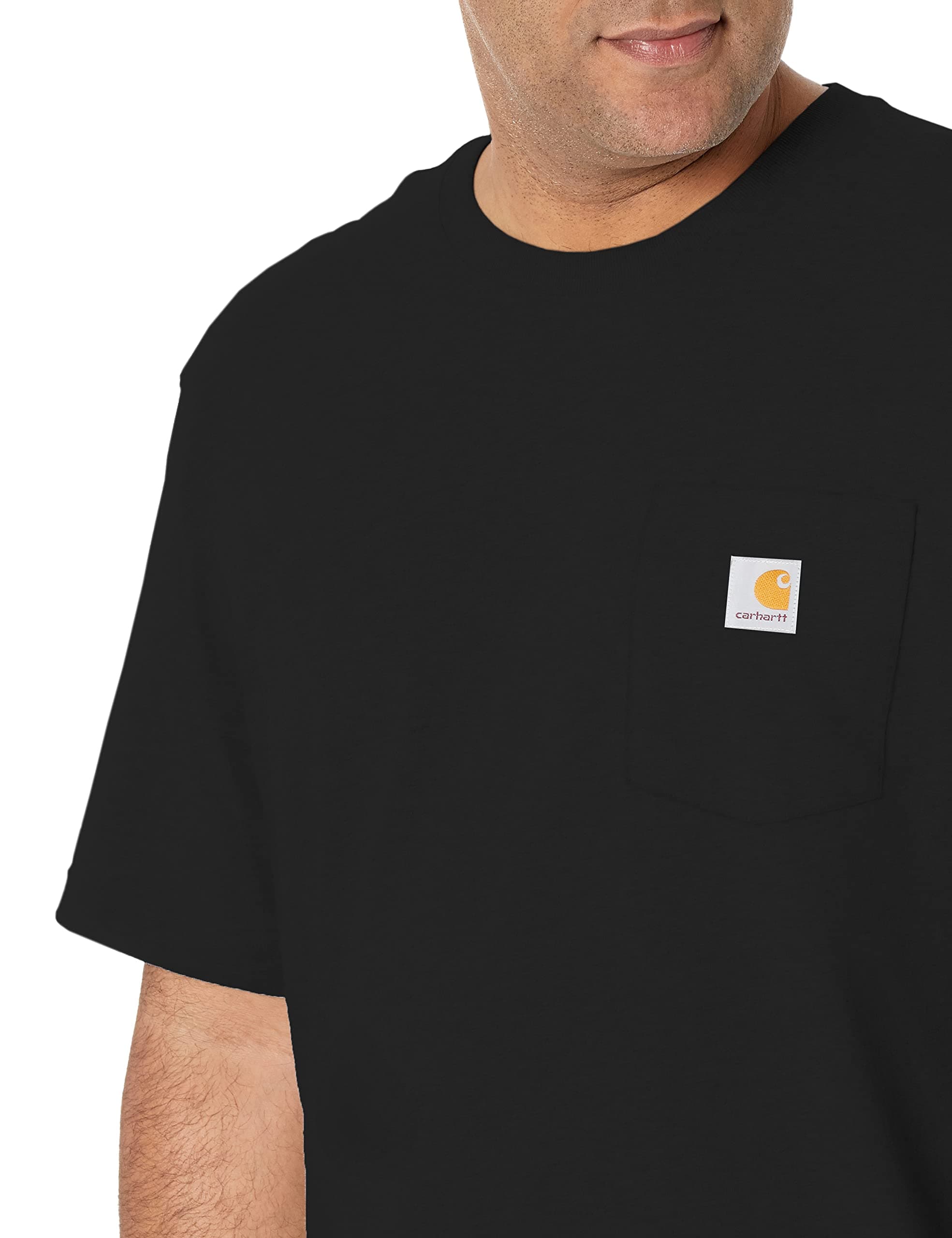 Carhartt Men's Iconic K87 Pocket T-Shirt, Black, Large, view 3