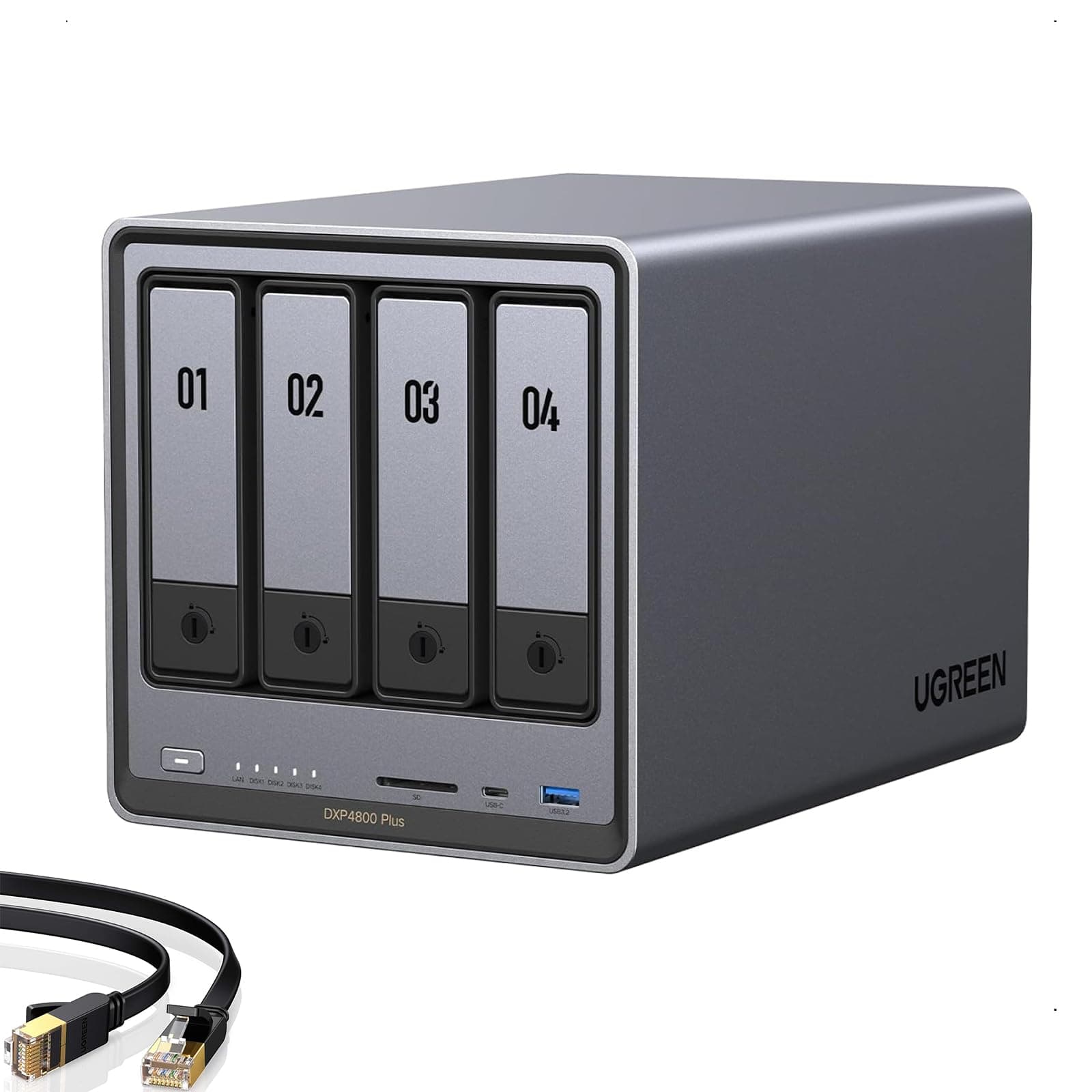 UGREEN DXP4800 Plus 4-Bay NAS for Families, Creators & Small Teams