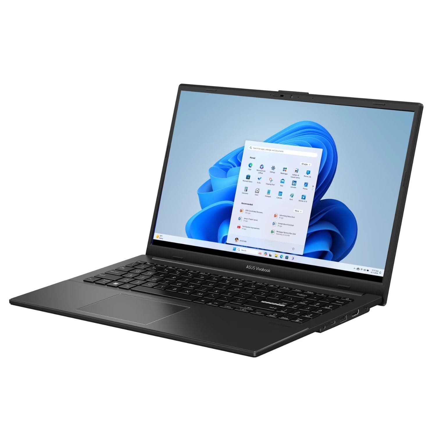 ASUS Vivobook Go 15 15.6" FHD Laptop, AMD Ryzen 5 40 Processor (Up to 4.3GHz), 8GB RAM, 512GB SSD, Radeon Graphics, Thin & Lightweight, Wi-Fi 6E, Bluetooth 5.3, Windows 11 Home, Mixed Black, view 3
