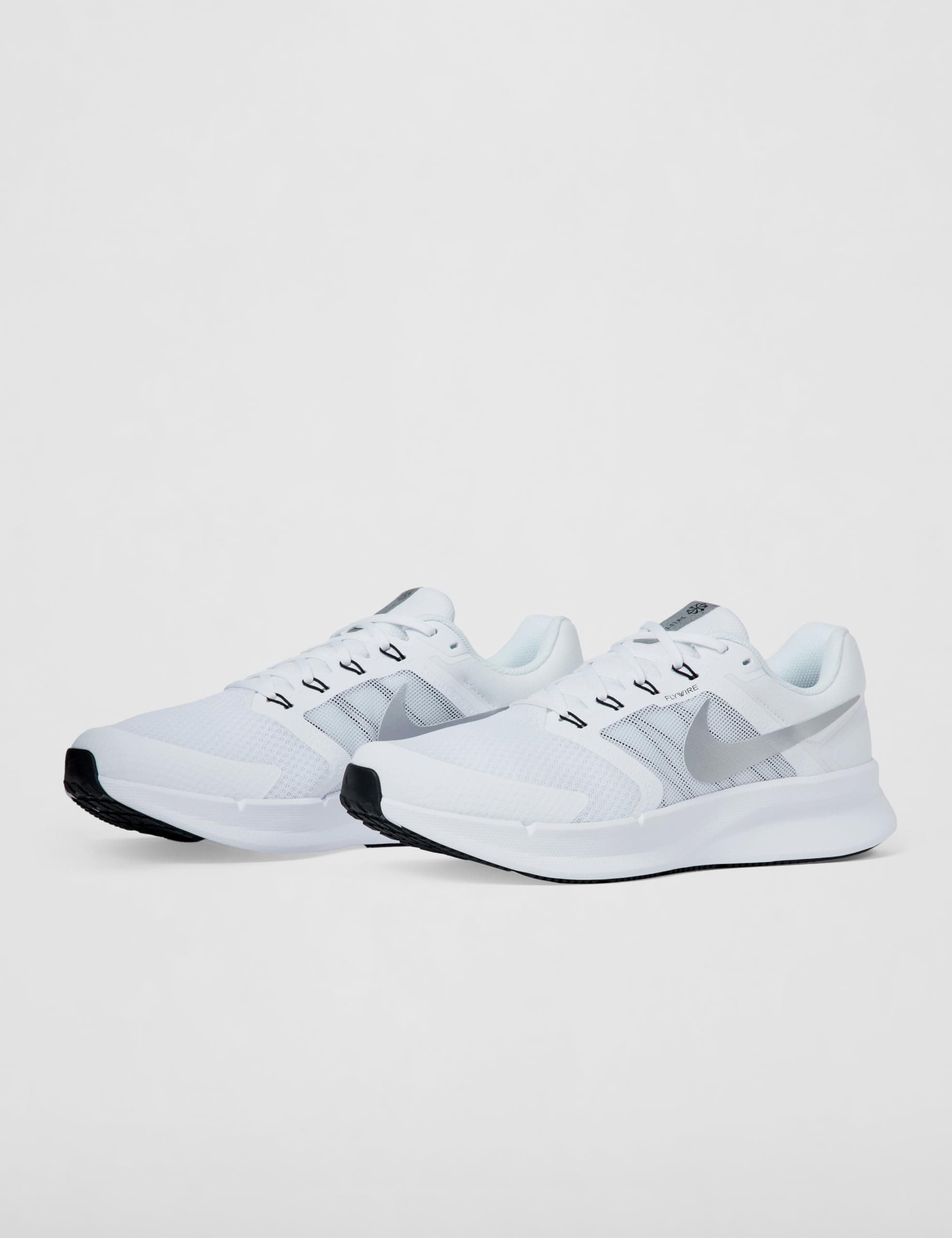 Nike Men's Run Swift 3 Road Running Shoes, White/Metallic Silver-Football Grey, 11, view 6