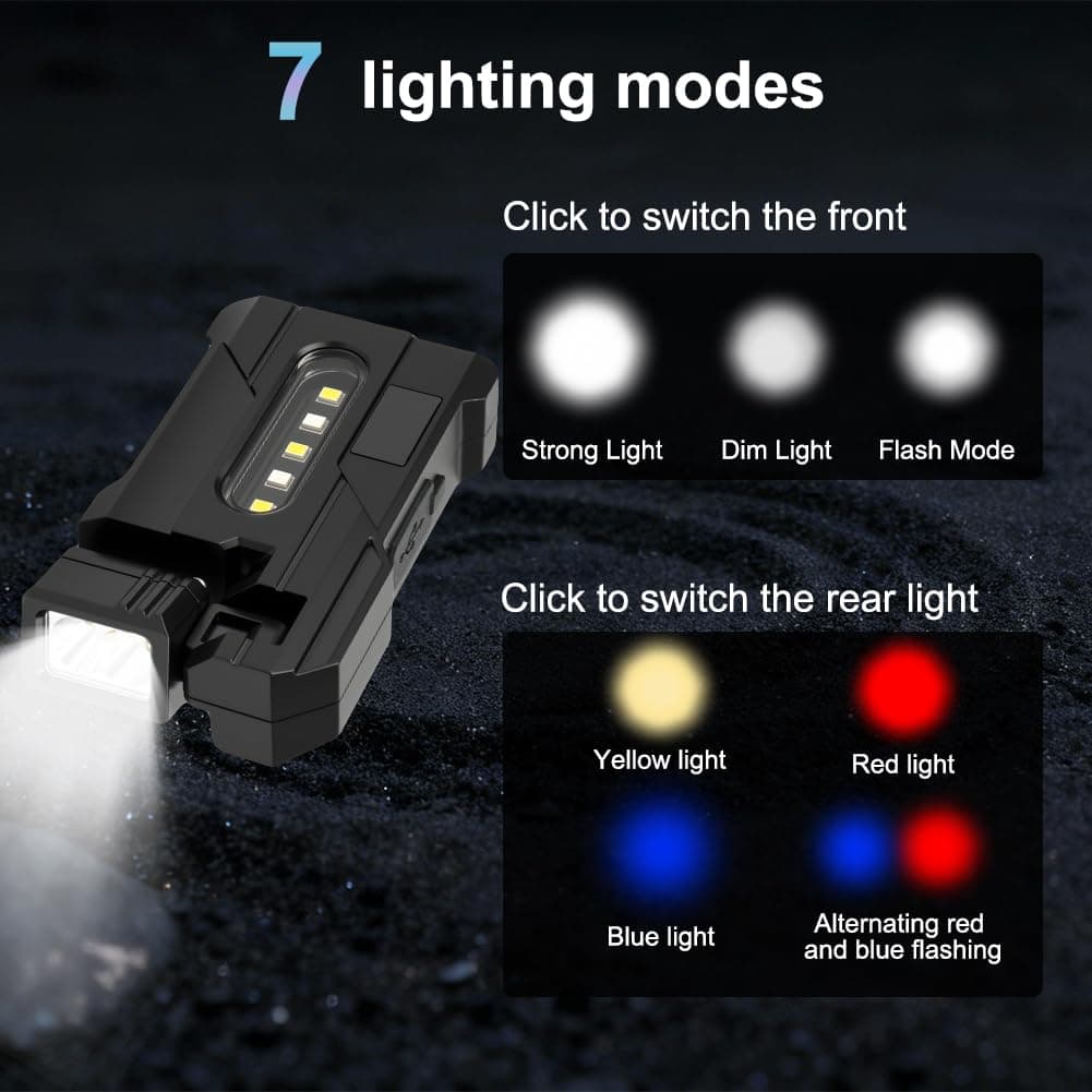 Aolso Mini Lampe de Poche LED G5-500 Lumens, Lampe de Poche Avec base Magnétique, Rotatif de Poche à Clip, Type-C Rechargeable pour Camping aux Activités de Plein Air et Détection des Taches(DC11), view 6