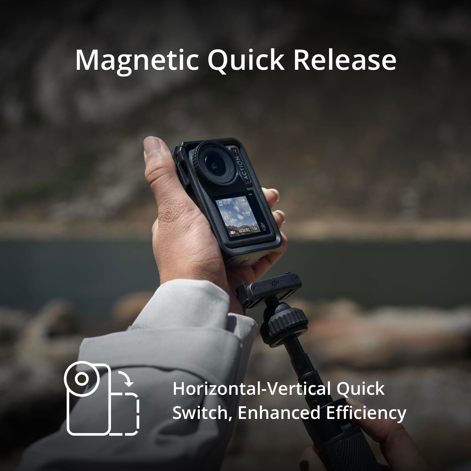 DJI Osmo Action 4 Adventure Combo, Waterproof Action Camera, 1/1.3" Sensor, view 3