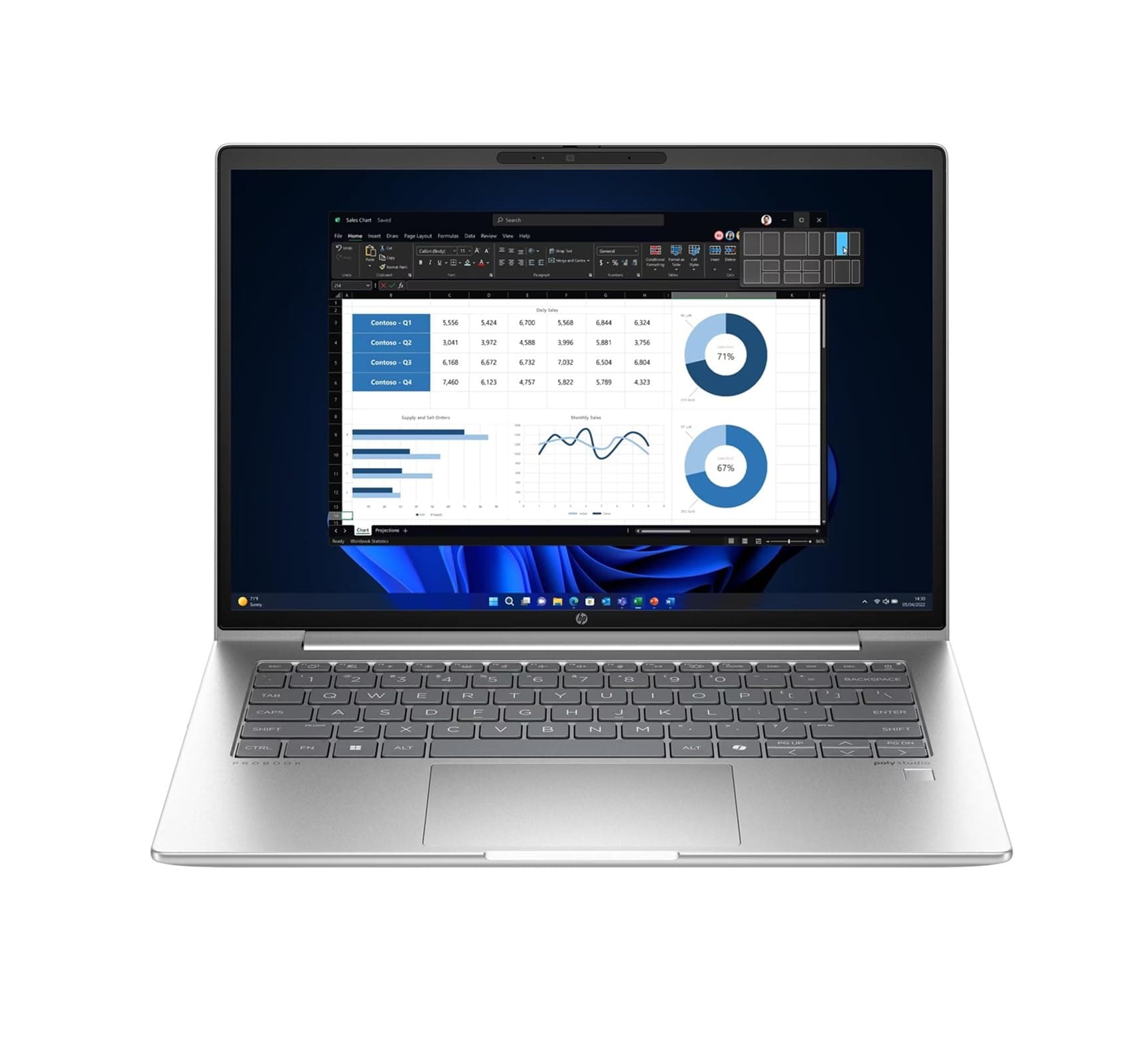 HP ProBook 440 G11 AI Laptop, 14" FHD+, Ultra 5 125U, 16GB DDR5, 512GB SSD, view 8