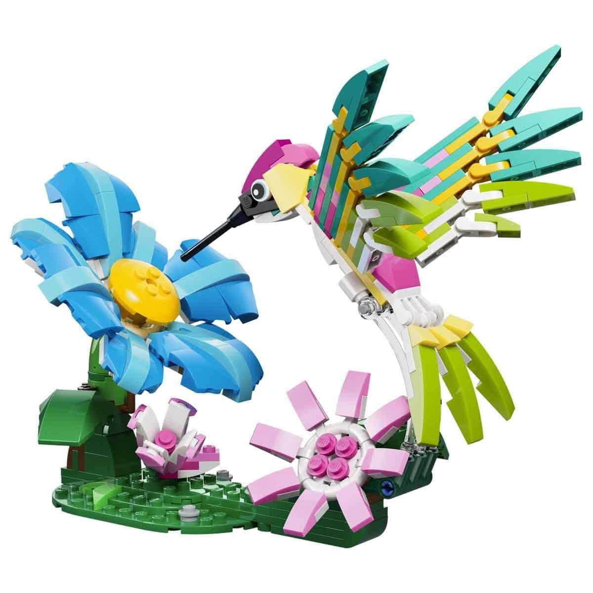 LEGO Creator 3in1 Wild Animals: Colourful Hummingbird - Bird Toy Transforms into a Butterfly or Fish Figure - DIY Room Decor Idea - Creative Gift for 8+ Year Old Girls & Boys - 31384, view 4