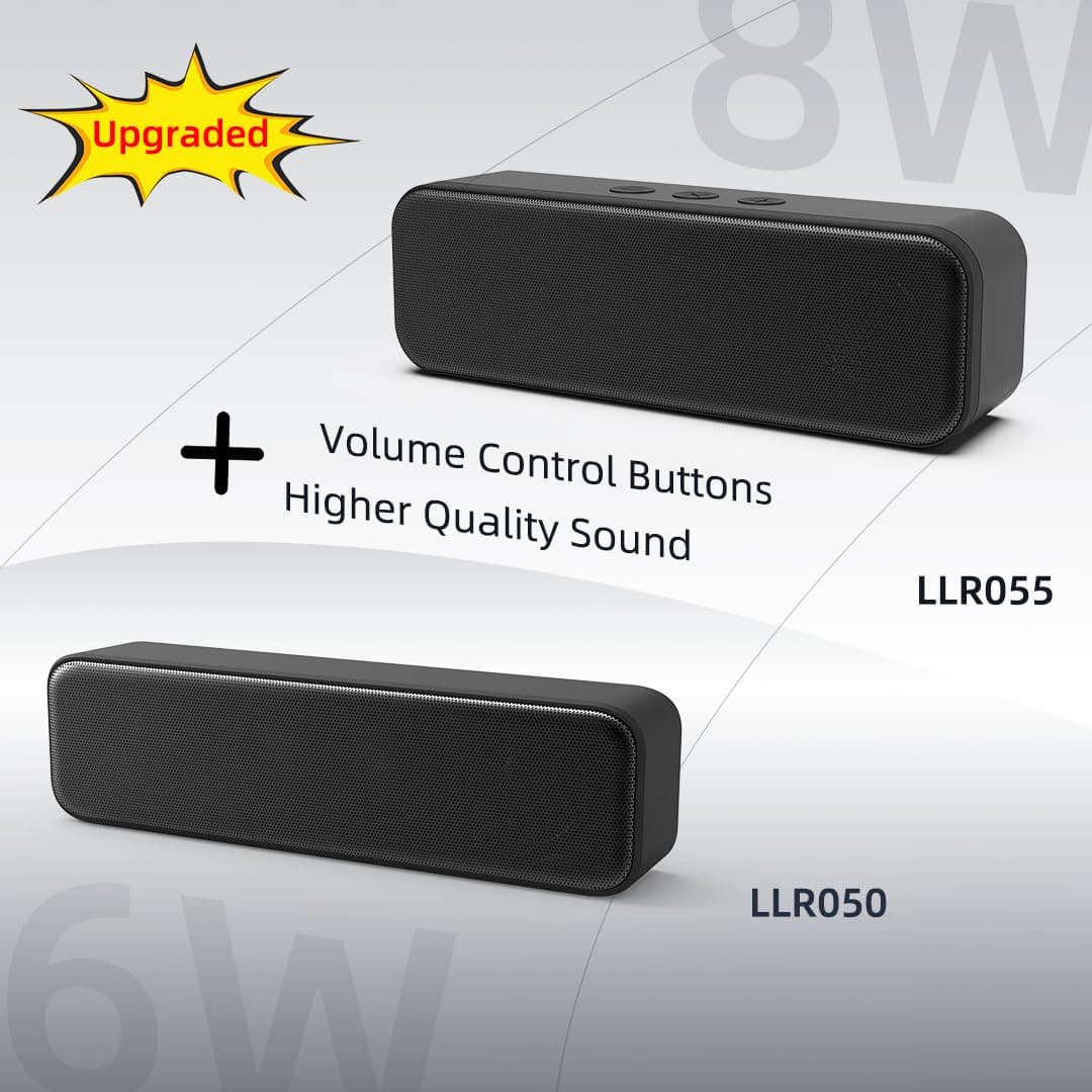 [Upgraded] Computer Speakers for Desktop PC, USB Plug-n-Play, External Speakers for Laptop, Mini PC Sound Bar with Stereo Loud Sound, Enhanced Bass, Compatible with Windows, macOS, ChromeOS, Linux, view 8