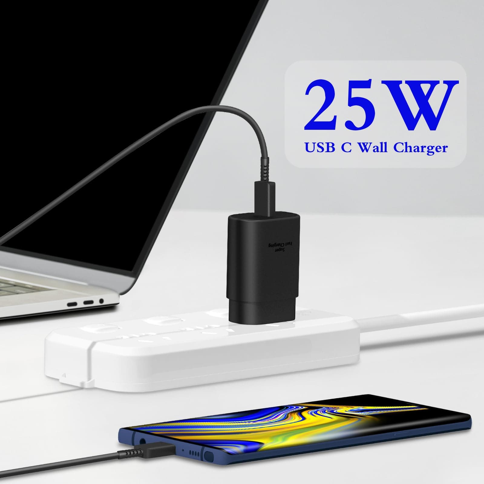 Type C Charger Fast Charging 2-Pack 25W Long 6FT USB C Cable, view 5