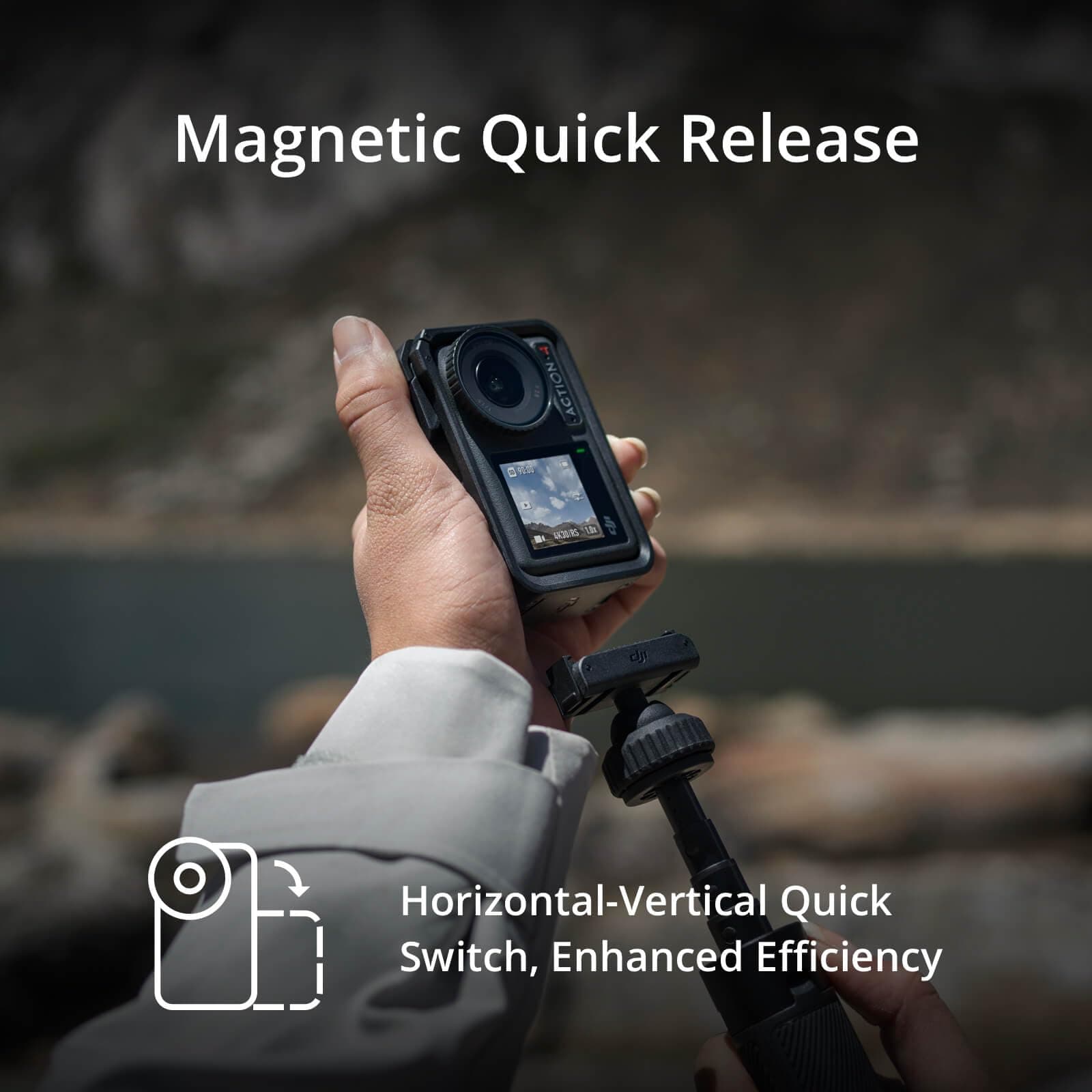 DJI Osmo Action 4 Standard Combo, Waterproof Action Camera Vlogging Camera, view 3