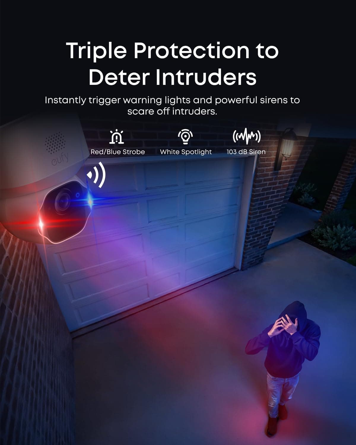 eufy Security SoloCam E42, 4K Solar Security Camera, AI Facial Recognition, view 4