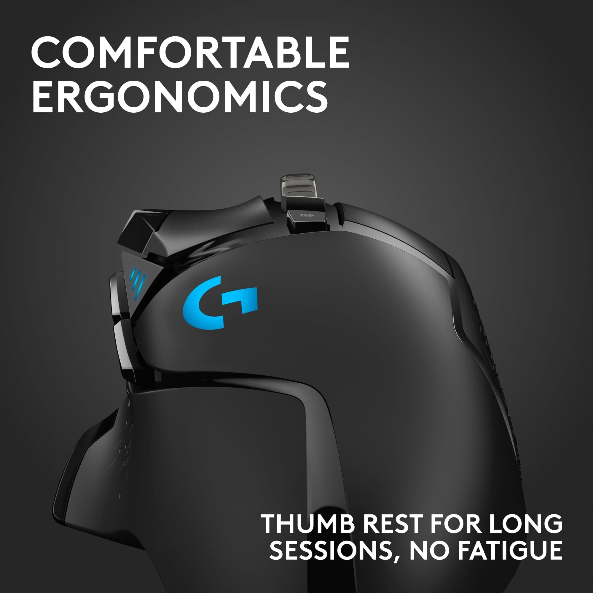 Logitech G502 Hero Wired Gaming Mouse - Black, view 5