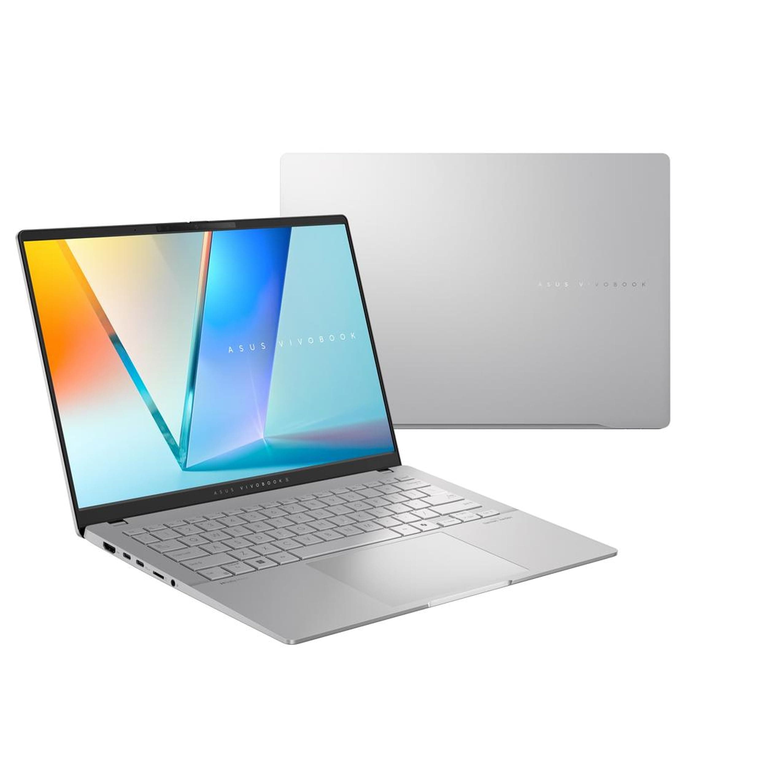 ASUS Vivobook S 14 OLED Slim Laptop, AMD Ryzen AI 9 365(10 Cores), 24GB, 1TB SSD, Customizable RGB Keyboard, Cool Silver, M5406WA-AH94, view 7