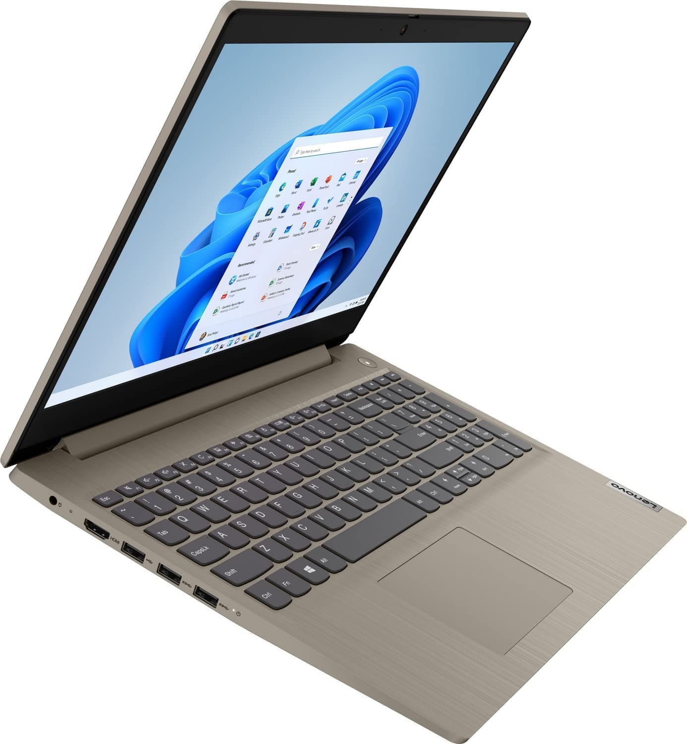 Lenovo 2022 Ideapad 3 Laptop, 15.6" HD Touchscreen, 11th Gen Intel Core i3-1115G4 Processor, 8GB DDR4 RAM, 256GB PCIe NVMe SSD, HDMI, Webcam, Wi-Fi 5, Bluetooth, Windows 11 Home, Almond, view 2
