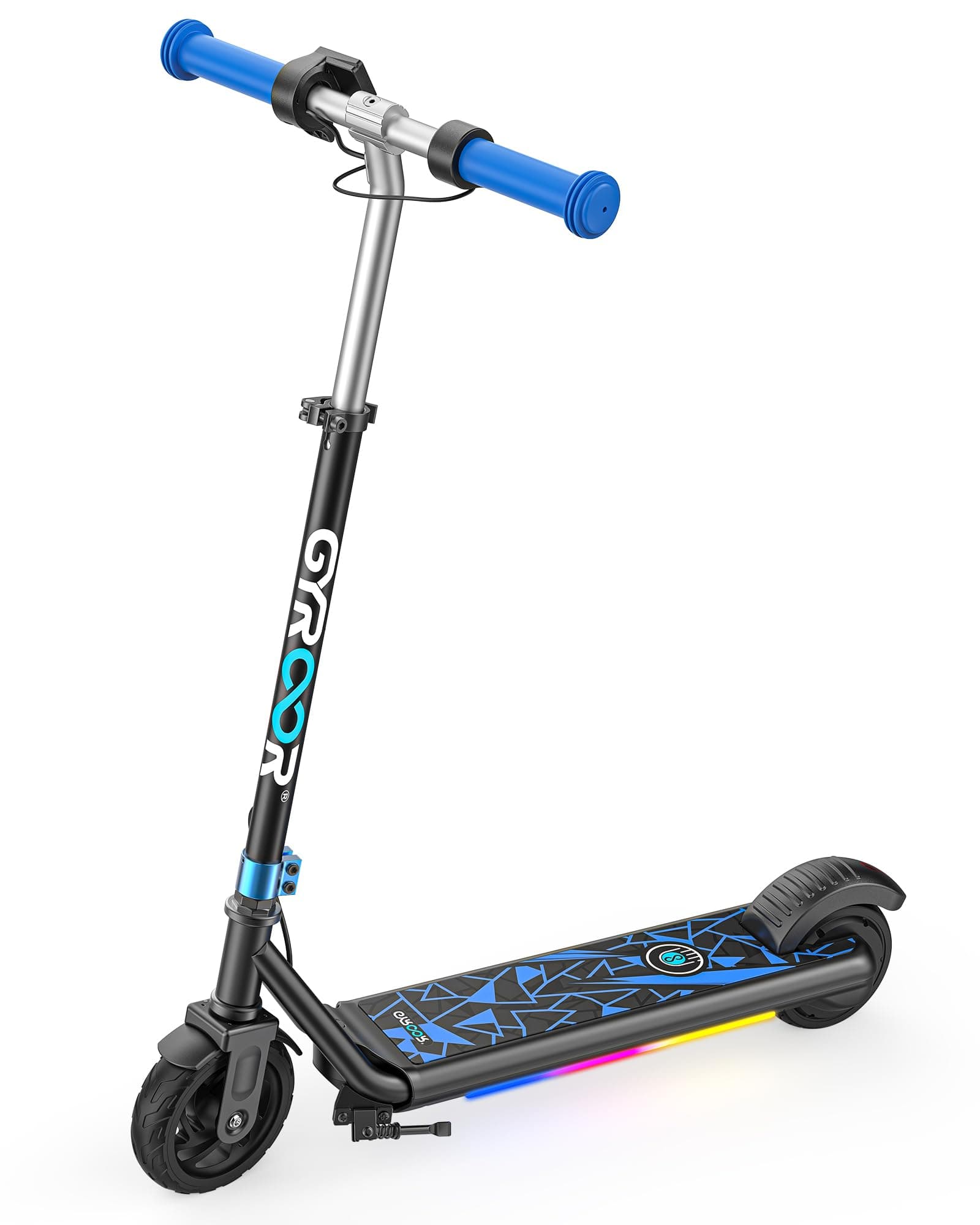 Gyroor Kids Electric Scooter 150W Motor LED Display H30Max Blue