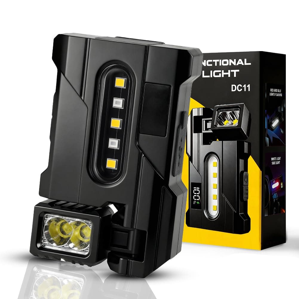Aolso Mini Lampe de Poche LED G5-500 Lumens, Lampe de Poche Avec base Magnétique, Rotatif de Poche à Clip, Type-C Rechargeable pour Camping aux Activités de Plein Air et Détection des Taches(DC11), TickClip Clip verdict