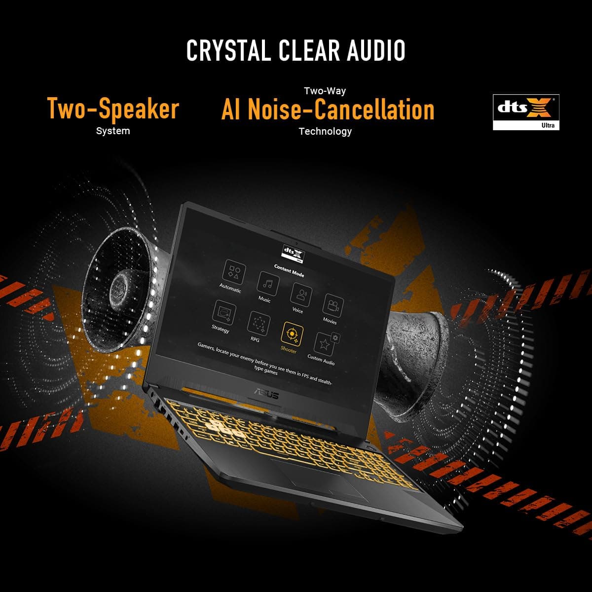 ASUS TUF Gaming A15 Gaming Laptop, 15.6” FHD 16:9 144Hz Display, AMD Ryzen™ 5 7535HS Processor, NVIDIA® GeForce RTX™ 3050, 16GB DDR5, 512GB PCIe® Gen 4.0 SSD, Wi-Fi 6, Windows 11 Home, FA506NC-DS53, view 4