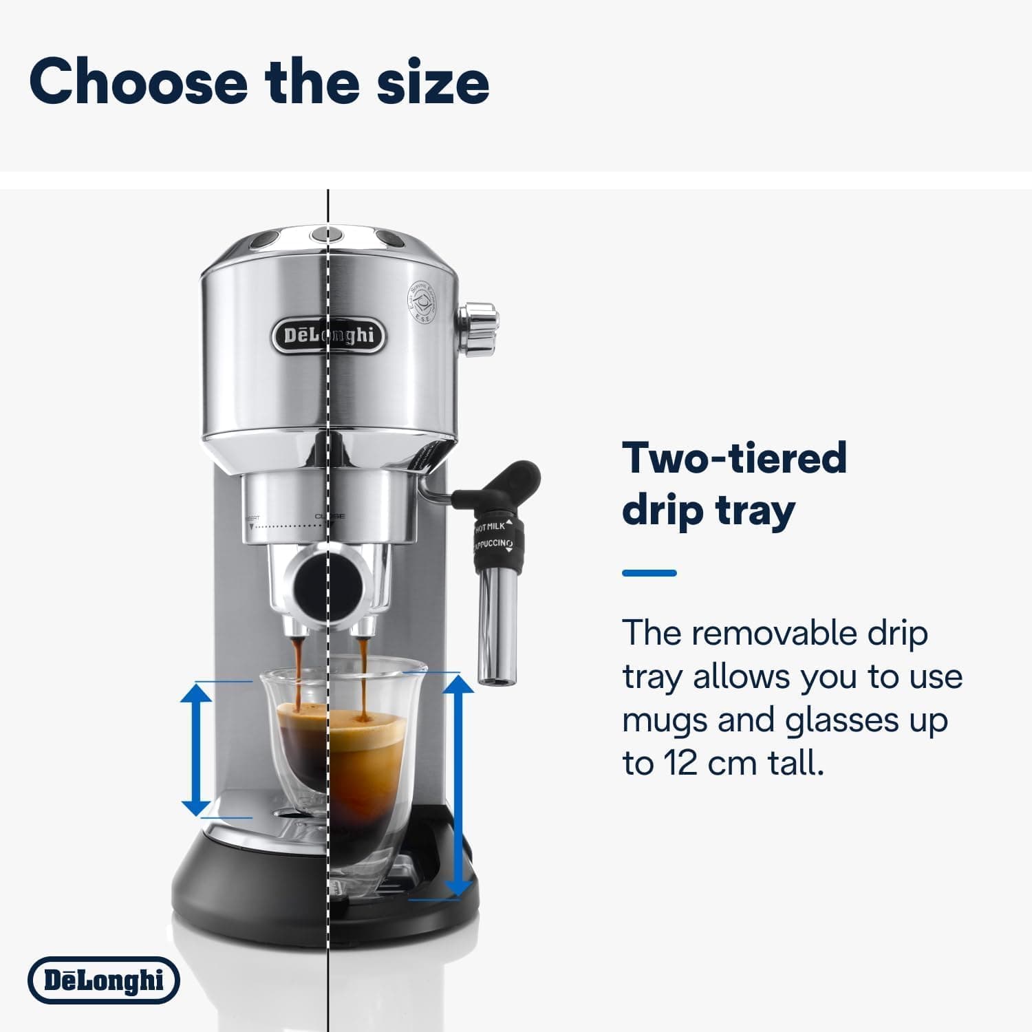 De'Longhi EC685M Dedica Deluxe Automatic Espresso Machine,35 oz, 1, Metallic, view 7